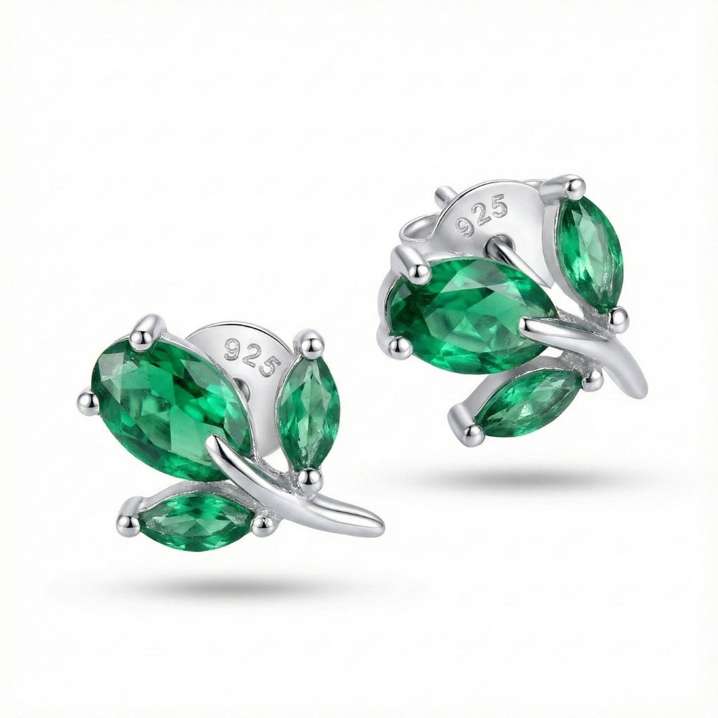 Leaf Stud Earrings, Dainty Plant Earrings