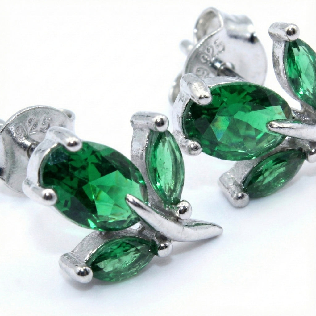 Leaf Stud Earrings, Dainty Plant Earrings