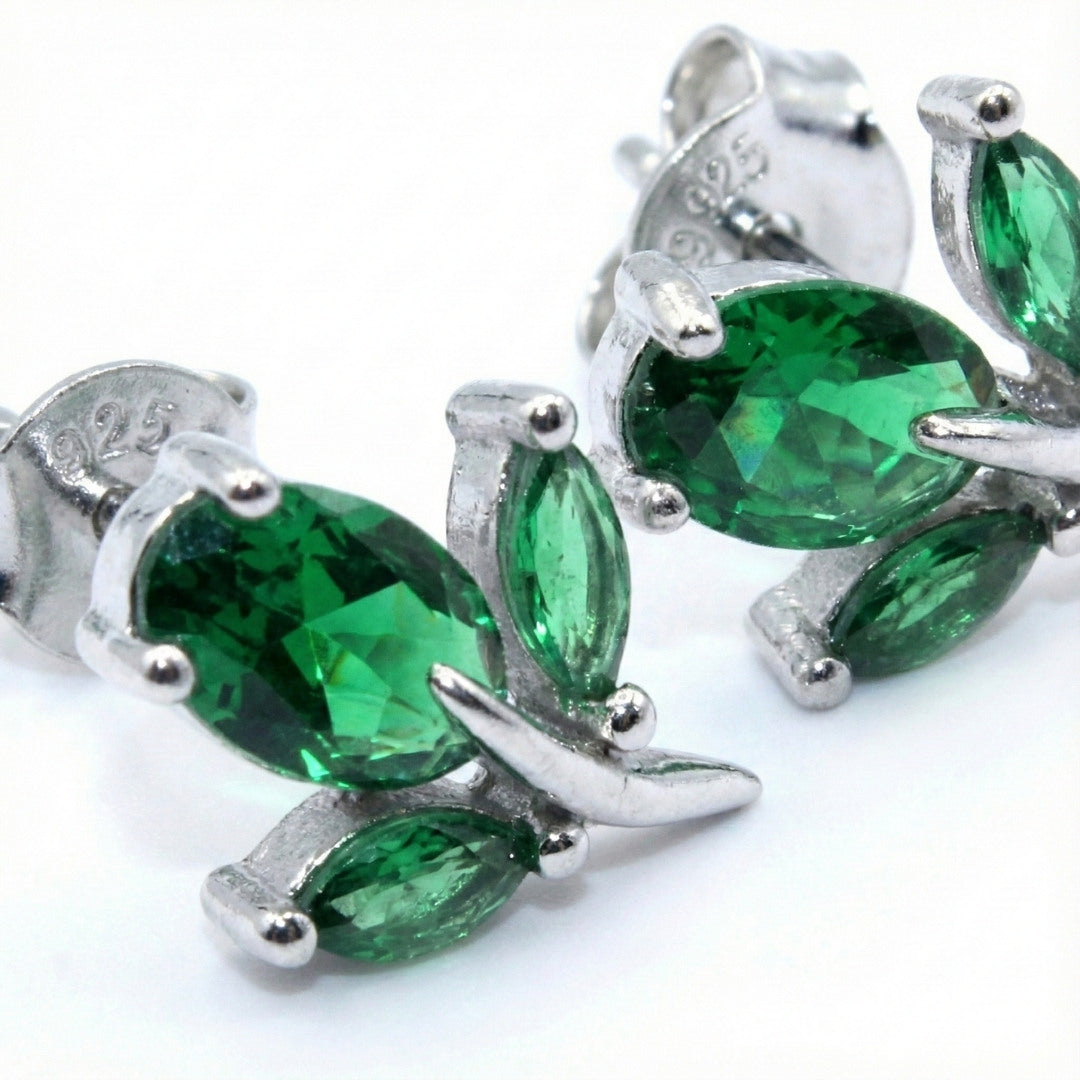 Leaf Stud Earrings, Dainty Plant Earrings