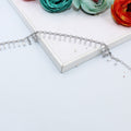 Baguette CZ Dangle Bracelet, 925 Sterling Silver Adjustable Crystal Chain