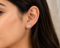 Butterfly shape cz stone 925 sterling silver stud earrings