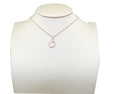 CZ Circle Pendant Necklace, 925 Sterling Silver, Minimalist Jewelry