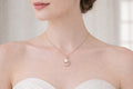 Dainty Freshwater Pearl Necklace, Rose Gold or Sterling Silver Pendant