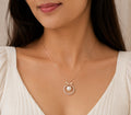 Rose Gold Bow Pearl 925 Sterling Silver Pearl Pendant Necklace