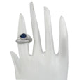 Blue Sapphire Ring, Sterling Silver Blue Gemstone Ring