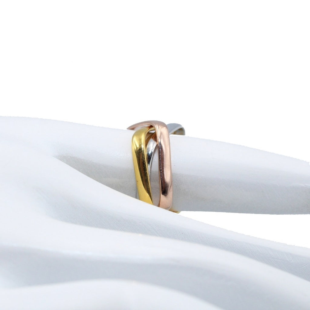 Geometric Square Rings Set | Gold Silver Rose Gold Stackable Rings | Minimalist Unisex Ring | Modern Couple Ring | Stylish Fashion Jewelry Gift (Size : US-8)