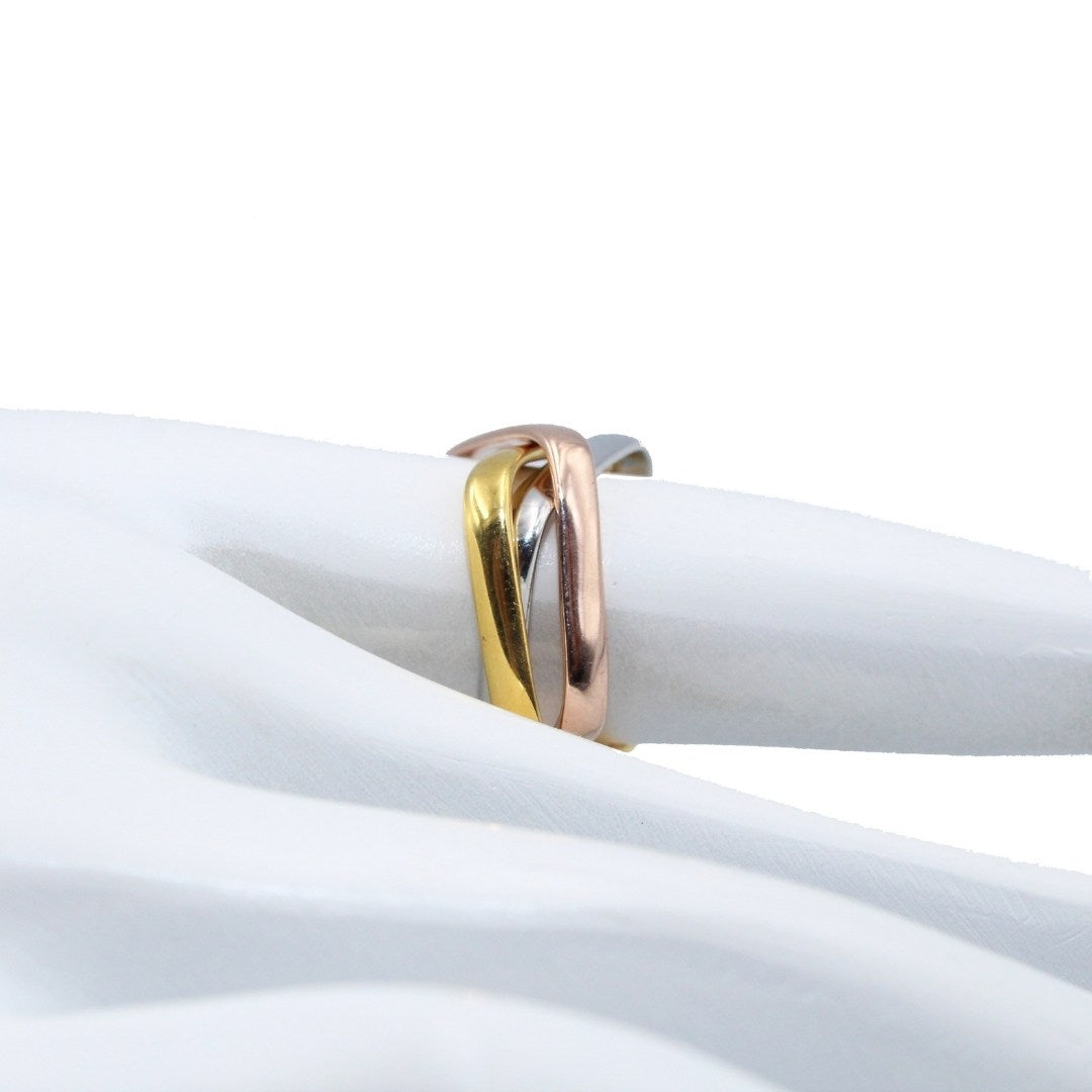 Geometric Square Rings Set | Gold Silver Rose Gold Stackable Rings | Minimalist Unisex Ring | Modern Couple Ring | Stylish Fashion Jewelry Gift (Size : US-8)