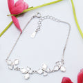 925 Sterling Silver Butterfly Bracelet: Mother of Pearl & Crystal Accents